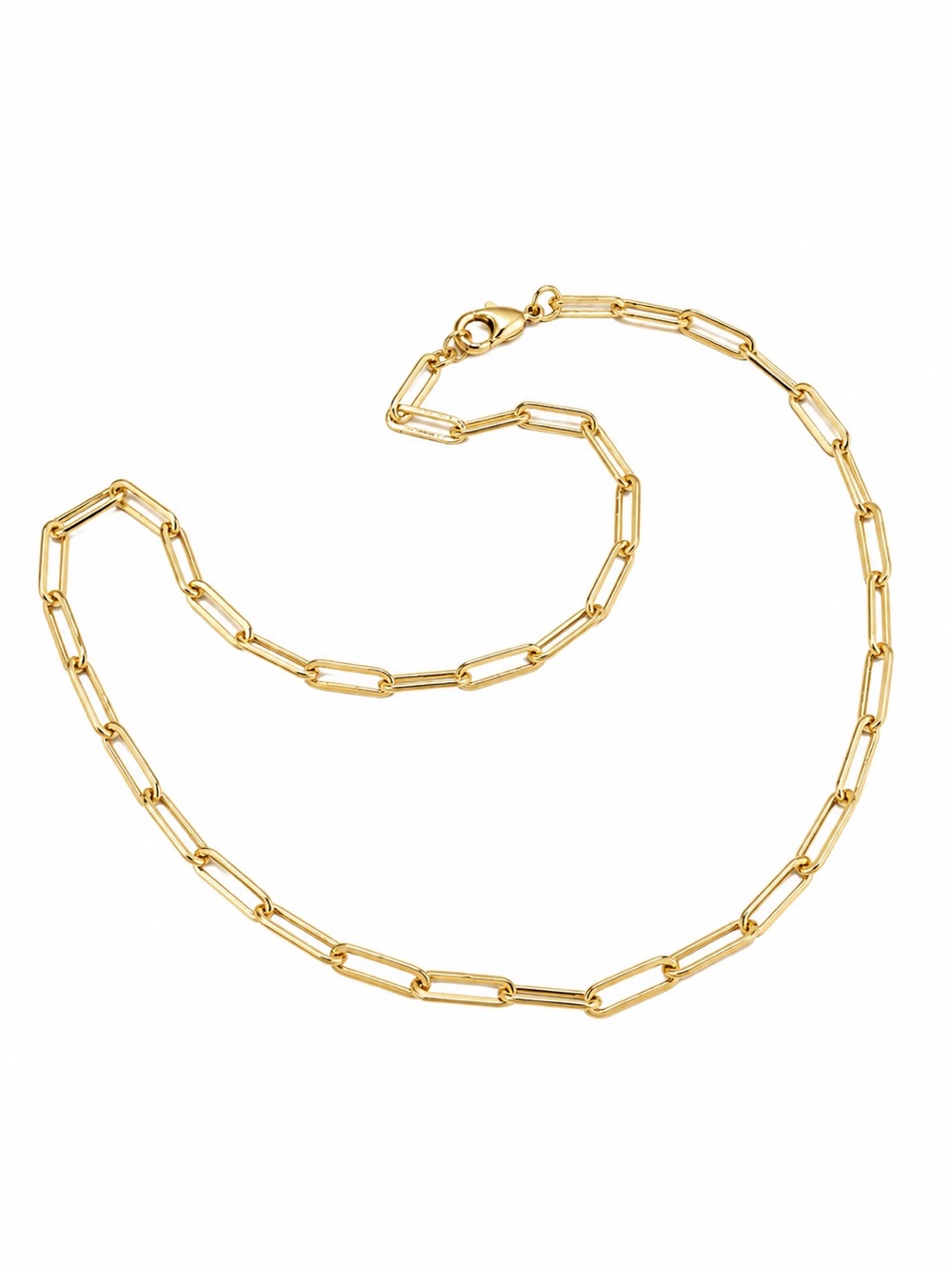 Gold-Filled Paperclip Chain Necklace